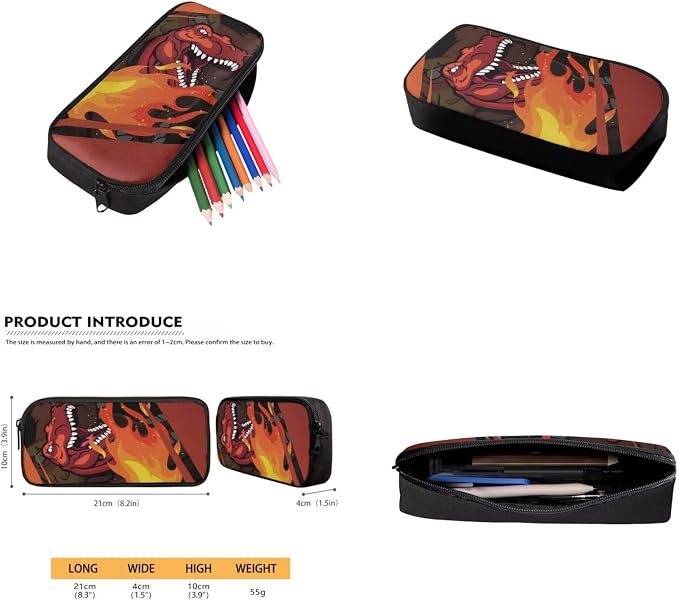 Dinosaur Backpack for Kids 5-7 Boys Backpack with Lunch Box Water Bottle Holder and Soft Pencil Case 4PCS Set Bookbag with Front Pocket 17 inch Large Capacity School Bag for Elementary Boys - Image 5