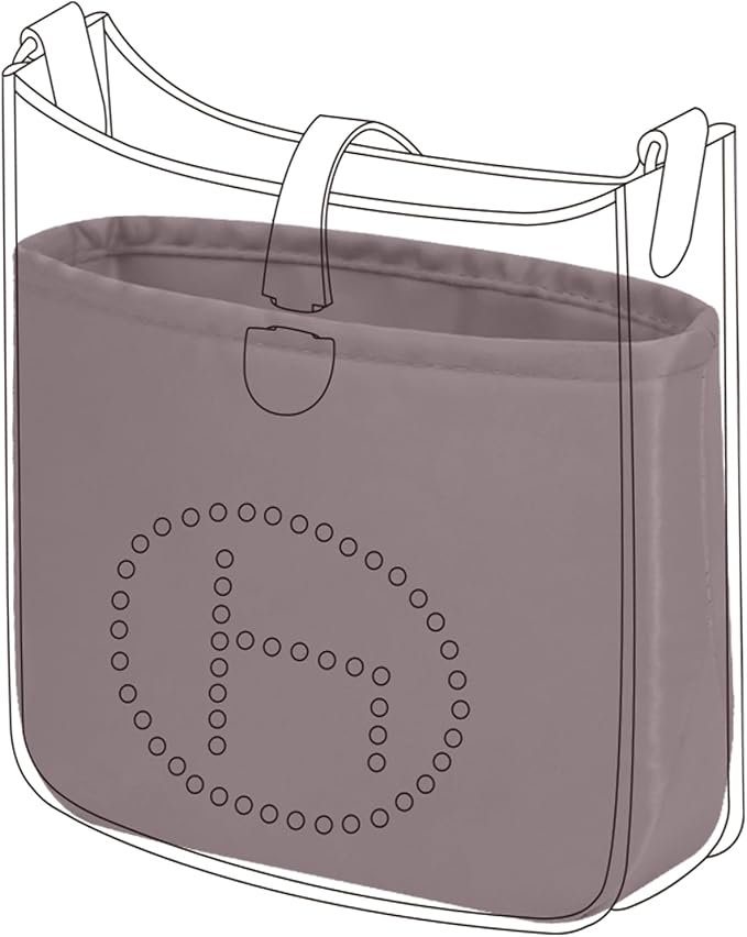 DGAZ Silk Purse Organizer Insert for Evelyne Bag(Konjac Purple,PM) | Soft and Lightweight,Perfect Fit,Multi-pocket Storage,Bag Protector,Luxury Bag Care,Handmade,for Smooth Bag Organizer by DGAZ