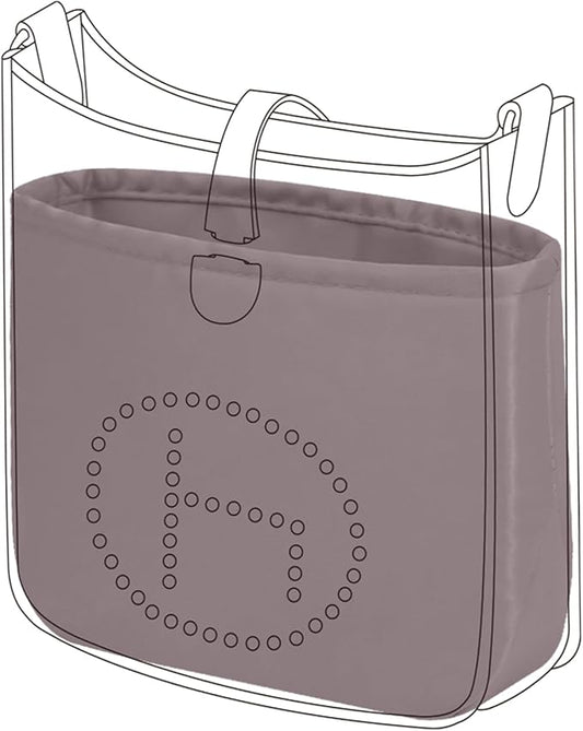 DGAZ Silk Purse Organizer Insert for Evelyne Bag(23,Konjac Purple) | Soft and Lightweight,Perfect Fit,Multi-pocket Storage,Bag Protector,Luxury Bag Care,Handmade,for Smooth Bag Organizer by DGAZ