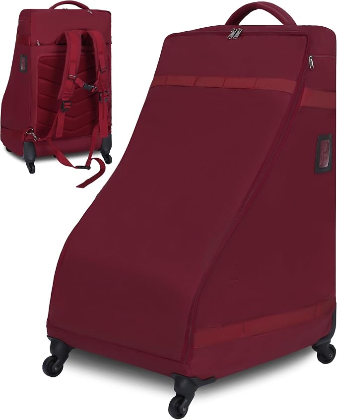 Car Seat Bag Backpack with Wheels for Air Travel Extra Large Padded Carseat Cover Carrier for Airplane Gate Check Bag by FOKDUVB