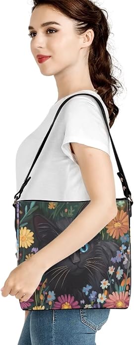 HUGS IDEA Boho Bags for Women Leather Handbag Shoulder Bucket Crossbody Purse - Image 2