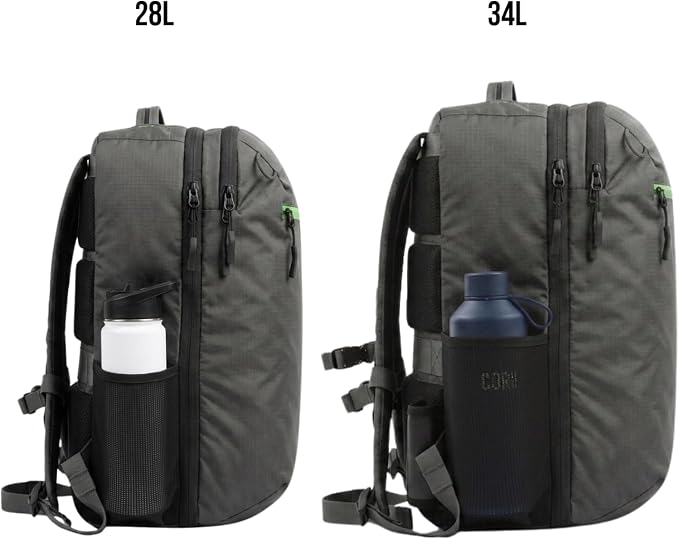 COR Surf Island Hopper 2.0 Travel Backpack, 28L Matte Black | Underseat Carry On Backpack for Men & Women, Clamshell Opening, Hidden Passport Pockets, Water Resistant, Laptop Sleeve - Image 6