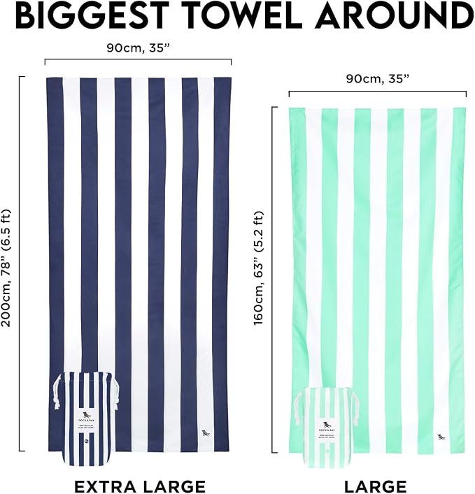 Dock & Bay Beach Towel - Quick Dry, Sand Free - Compact, Lightweight - 100% Recycled - Includes Bag - Cabana - Kamari Charcoal - Large (160x90cm, 63x35) - Image 6