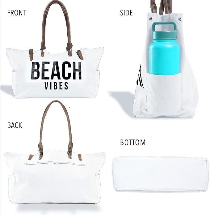 Keho Waterproof Beach Bag with Pockets For Women (Sandproof) - Image 7