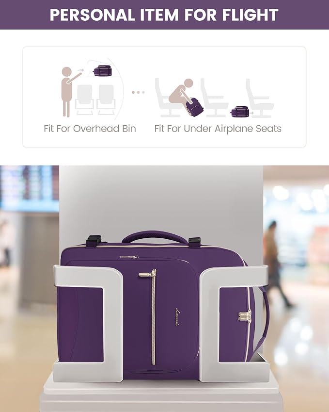 LOVEVOOK 50L Travel Backpack Flight Approved Carry on Backpack,3 Packing Cubes,Waterproof Personal Item Travel Bag,TSA Carry on Luggage Suitcase Travel Essentials,Gifts for Women & Men,fits 18" Laptop - Image 4