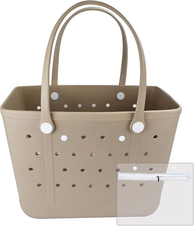 Juyeesm X Large Rubber Tote Bag for Boat, Beach, Pool-XL,18.9 * 13.8 * 8in | Oversized Rubber Beach Bags, Washable Beach Tote Bag, Durable Travel Bags for Work, Sport by Juyeesm