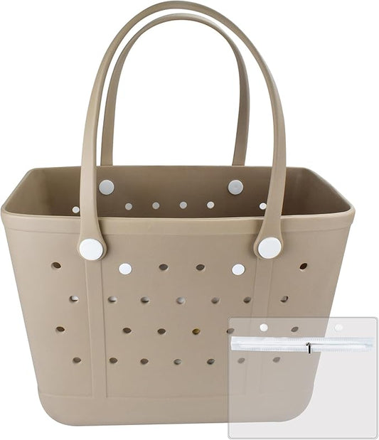 Juyeesm X Large Rubber Tote Bag for Boat, Beach, Pool-XL,18.9 * 13.8 * 8in | Oversized Rubber Beach Bags, Washable Beach Tote Bag, Durable Travel Bags for Work, Sport by Juyeesm