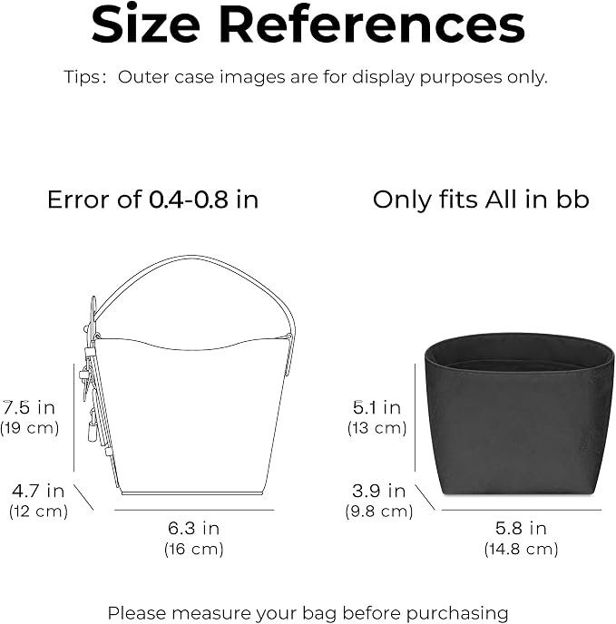 Purse Organizer Insert Compatible with LV All In BB | Handcrafted DuPont™ Tyvek®, Precision 1:1 Custom Fit, Matte Black, Keep Bag Clean & Protected for Travel & Commute - Image 2