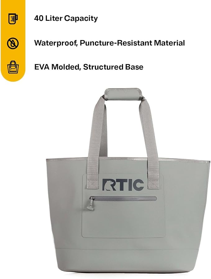 RTIC Ultra-Tough Tote Bag, Waterproof for Beach, Pool, Towel, Grocery, Shopping, Heavy-Duty, Puncture Resistant - Image 3