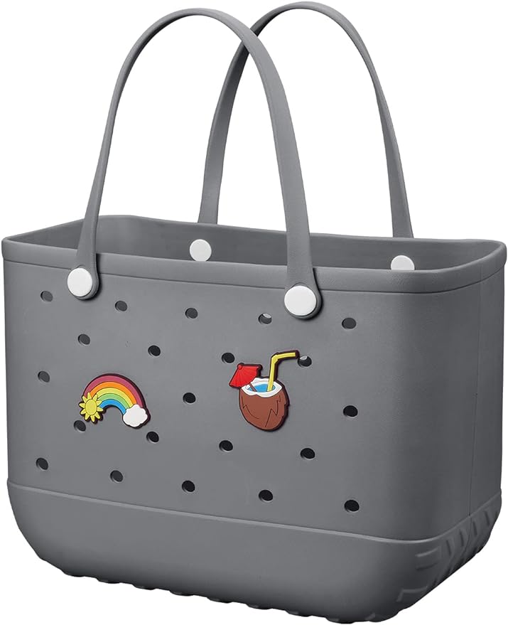 Baonat Beach Bag Rubber Tote Bag - Waterproof Travel Bag for Women Washable Tote Bag Handbag for Sports Beach Market Pool by BAONAT