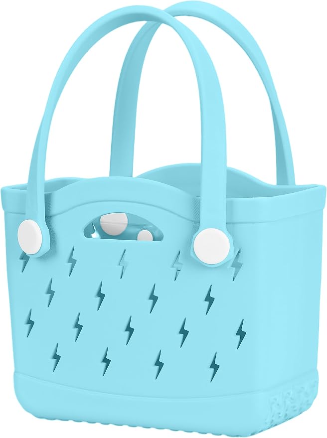 Rubber Beach Bag Waterproof Durable Large Tote Bag for Beach Sports Pool Swim Travel EVA Tote by MONSOCIORubberToteBag