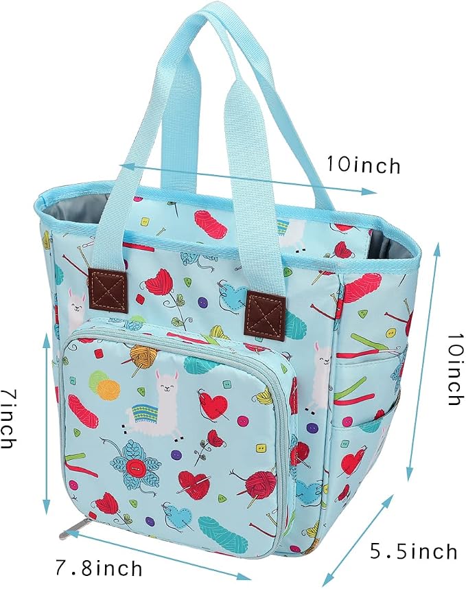 crochet bag,knitting bagBackpack and Tote Bag Storage Bag ，Large capacityYarn Storage Organizer Travel Crochet Bag Women Carrying Crochet Accessories Knitting Needles Crochet - Image 5