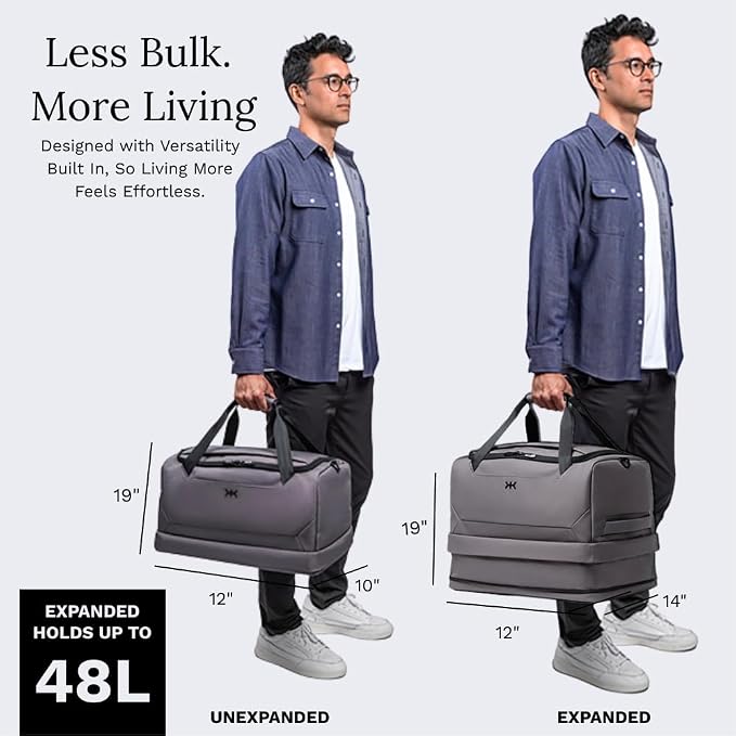 Knack Expandable Travel Duffel Alloy Gray - Image 3