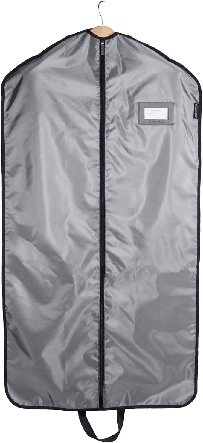 Covermates Keepsakes Garment Bag Set for Closet Storage and Travel – Breathable Suit and Dress Bags with ID Window and Carrying Handles – Heavy-Duty Hanging Wardrobe Protection Set, Grey by Covermates