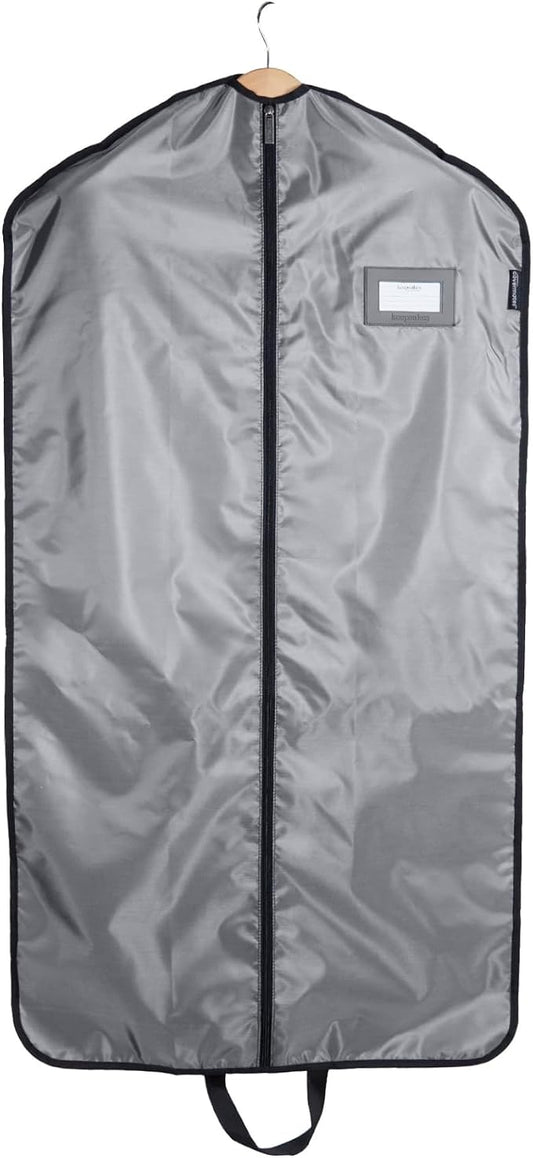 Covermates Keepsakes Garment Bag Set for Closet Storage and Travel – Breathable Suit and Dress Bags with ID Window and Carrying Handles – Heavy-Duty Hanging Wardrobe Protection Set, Grey by Covermates