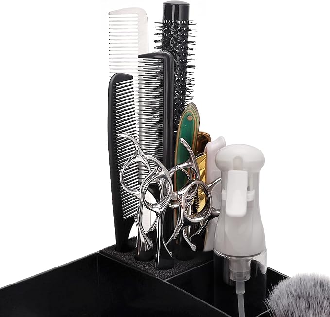 Barber Clippers Tray Station Hair Trimmer Holder Multifunctional Razors Case Stylist Hairdressing Combs Clips Scissors Holder(12.87" X 8.9") - Image 8