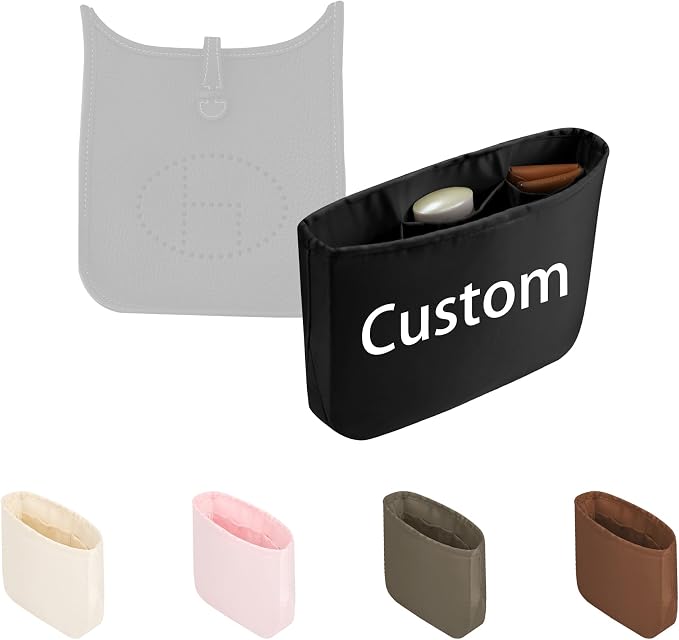 Purse Organizer Insert for Luxury Bag - Satin & Lightweight Fabric with Inside Pockets, Portable for Commute, Travel, Shopping, and Evening, Multicolor Options, Fits Evelyne TPM/PM/GM/TGM(Custom) by KINGSINBAG