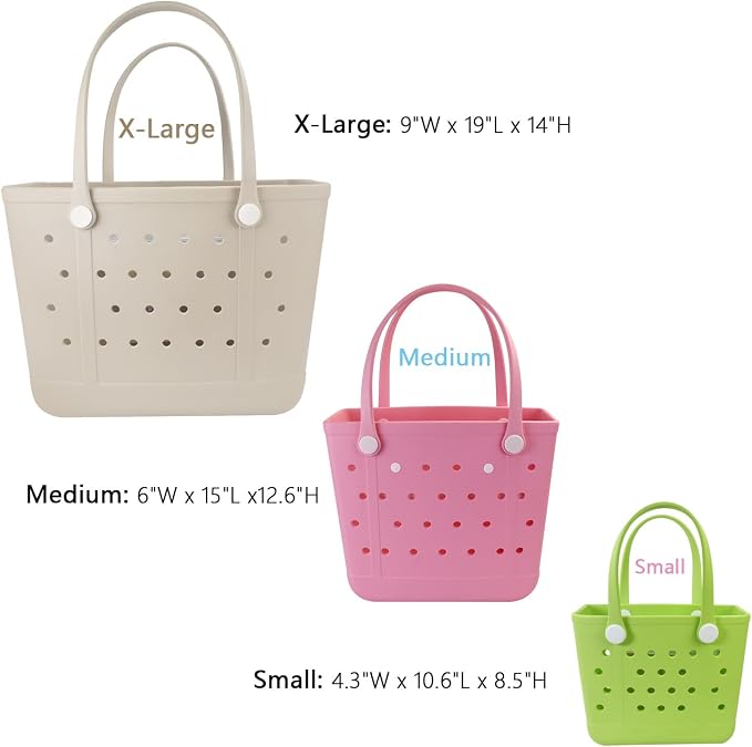 Lightweight Extra large Rubber Beach Bag Small mini Tote Bag for Gym Waterproof medium Open Handbag for Pool Sports - Image 3