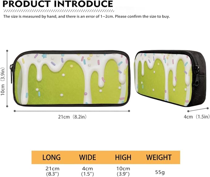 Tennis Drip Sprinkle Ice Cream Print Durable Schoolbag Set for Boys, Large Lightweight Backpack Set with Reusable Lunch Bag Pen Bag for Teenager Girls School Bookbag Set, Green - Image 5