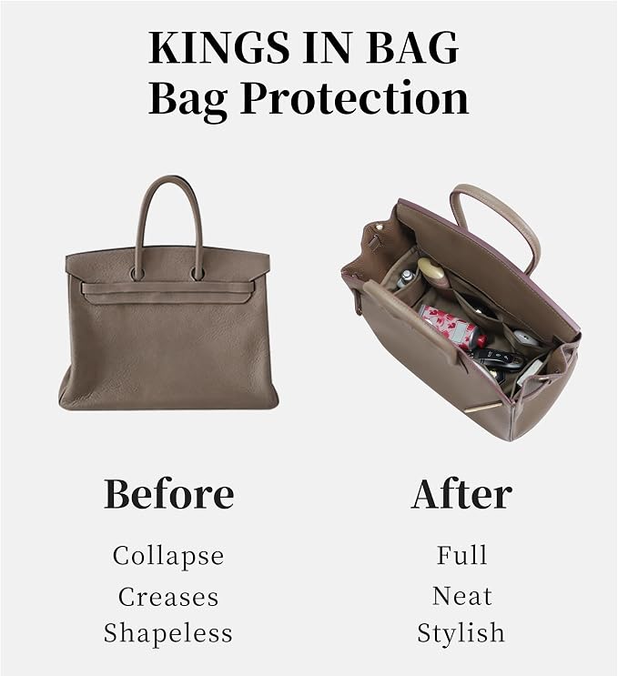 Satin Purse Organizer for Birkin, Custom Color | Custom Fit, Multiple Pockets, Lightweight Purse Essentials, Ideal for Travel, Shopping, and Daily Use - Image 5