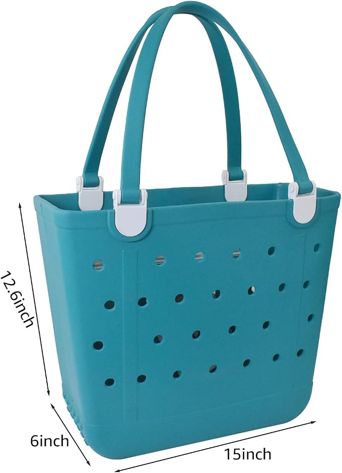 Lightweight Extra large Rubber Beach Bag Small mini Tote Bag for Gym Waterproof medium Open Handbag for Pool Sports - Image 3