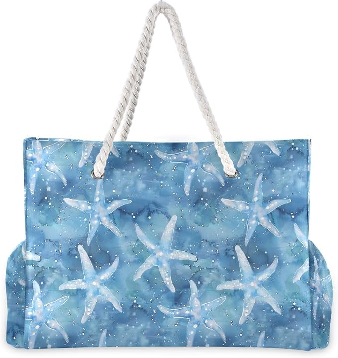 senya Large Beach Bags Totes Swim Canvas Tote Shoulder Bag Water Resistant Bags for Gym Travel Daily - Image 3