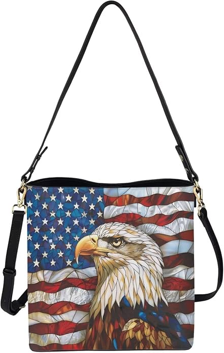 HUGS IDEA Boho Bags for Women Leather Handbag Shoulder Bucket Crossbody Purse - Image 4