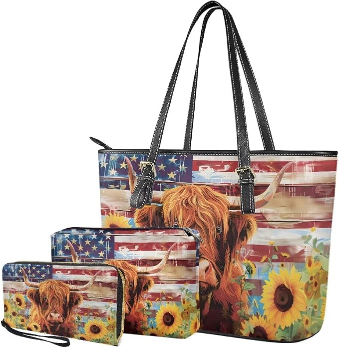 Women Purse Handbags Wallet Sets Leather Shoulder Tote Bag for Women,Top Handle Purse with Wrist Wallet Bag - Image 5