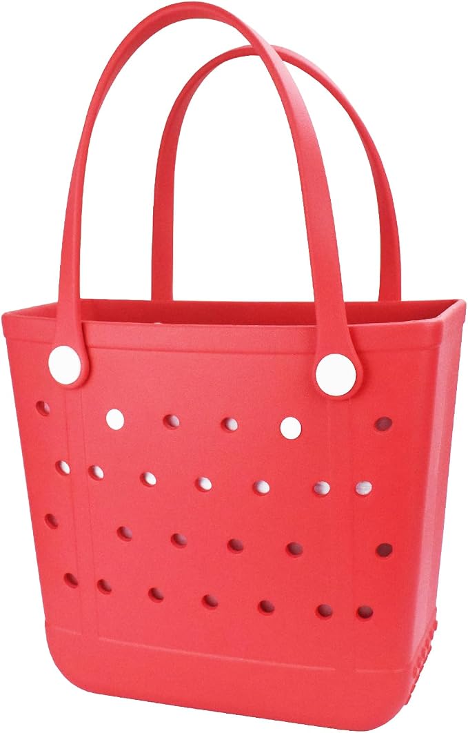 Rubber Beach Bag for Women, Waterproof Travel Tote Bags for Beach | Waterproof Sand-proof Tote Bags with Zipper Pocket, Durable Lightweigh Tote Bag for Outdoor - Image 9