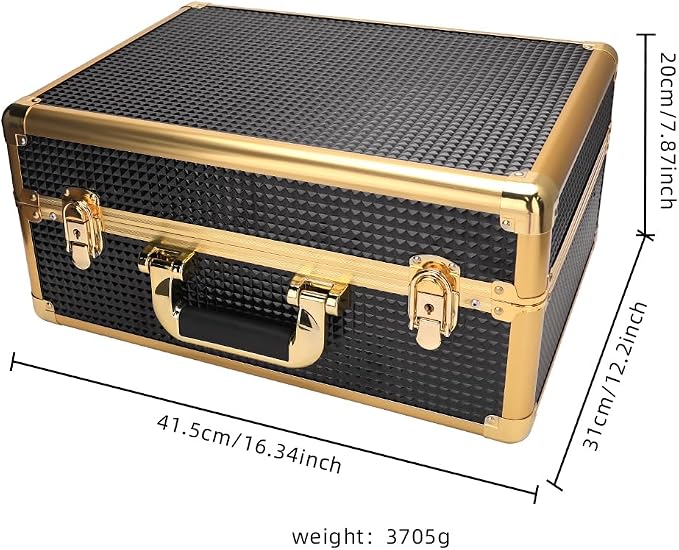 Makuep Train Case,Extra Large See-Through 6 Trays Makeup Box Travel Case Professional Cosmetic Storage for Makeup Artist, Nail Tech, Hairstylists Salon Barber Case - Image 5