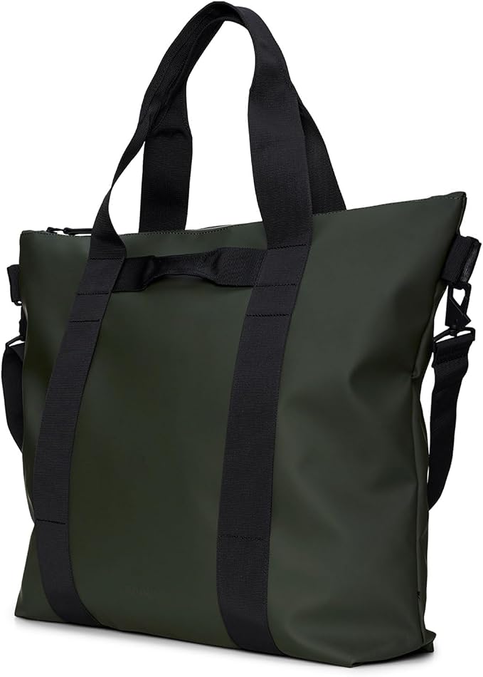 RAINS Tote Bag – Waterproof Travel & Work, Internal Zip Pocket, 6.1 gal | Waterproof PU tote for women and men – 22 L tote bag, internal zip pocket, detachable strap; carry-on for airplane travel - Image 3