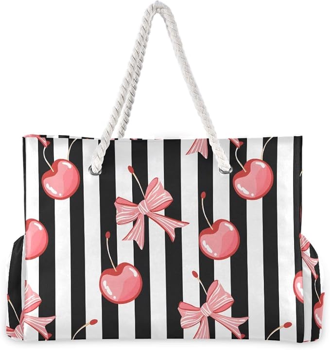 senya Large Beach Bags Totes Swim Canvas Tote Shoulder Bag Water Resistant Bags for Gym Travel Daily - Image 3