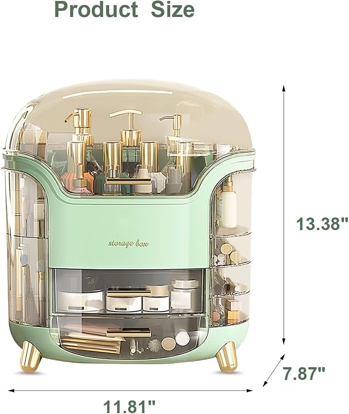 Omeily Upgrade Large Makeup Organizer Countertop Vanity Organizer Cosmetic Organizer Makeup Storage Box Bathroom Counter Organizer Perfume Skincare Organizers Gift Women Clear Design Easy Visibility - Image 6
