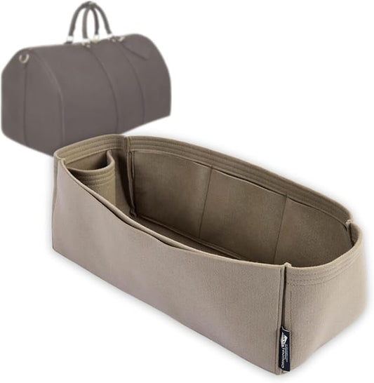 Structured Bag Organizer Insert for Keepall 45–60 – Interior Compartment Divider with One Round Holder by OriginalClub