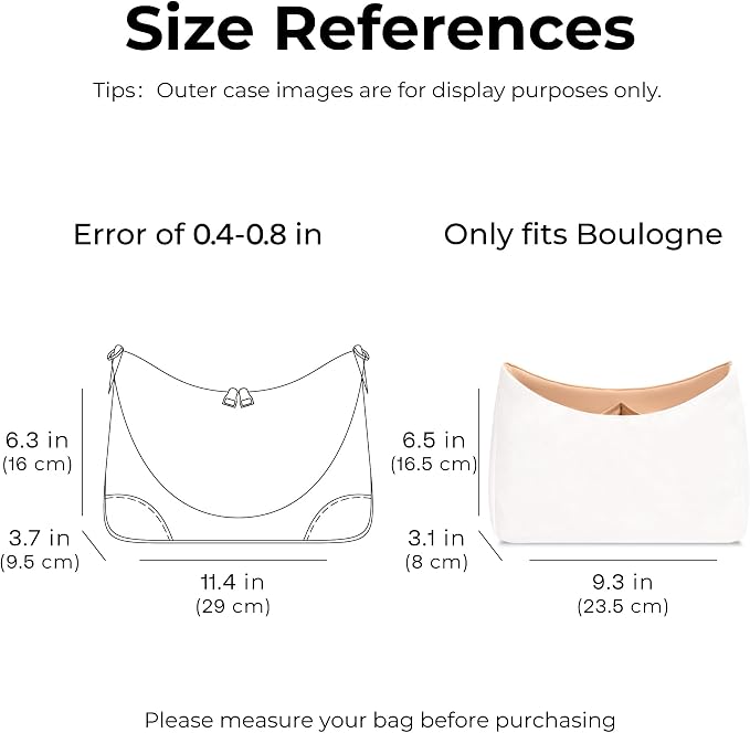 Lightweight Purse Organizer Compatible with LV BOULOGNE | Handcrafted DuPont™ Tyvek®,Handbag Organizer Insert,1:1 Custom Fit,Vanile,Designed for Minimalists, Office & Daily Commute - Image 2