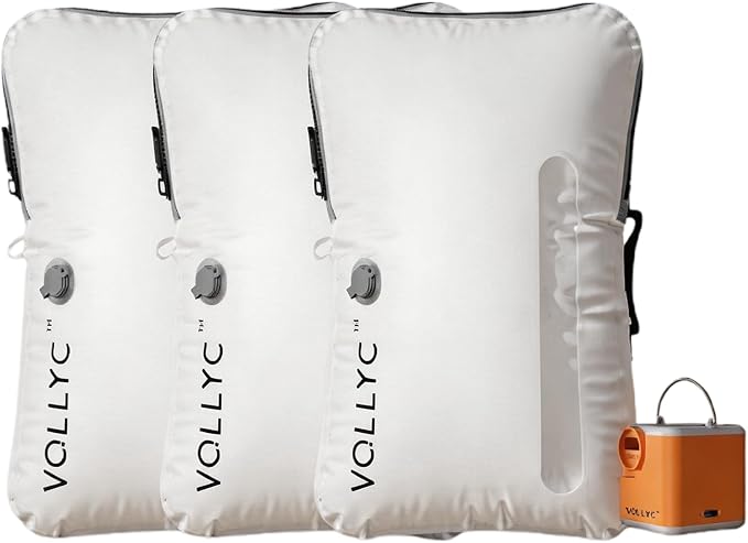 Travel Vacuum Bags with Pump, 25L Large Capacity Vacuum Bags for Travel, IPX7 Waterproof, Travel Essentials Compression Bags for Luggage Backpack Suitcase Home Storage by VOLLYC