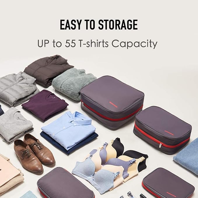 Bee Nesting BeeNesting Waterproof Compression Packing Cubes sets,Large Travel Packing organizers for Carry on Luggage,2 Sides Expandable Storage Bags - Image 3