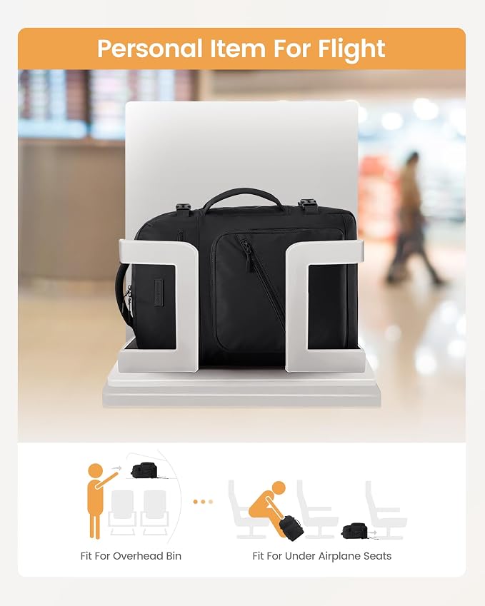 LOVEVOOK 50L Travel Backpack for Women Men, Airline Approved Carry On Luggage, Multi-Pocket TSA Personal Item Bag fits 17 Inch Laptop, Waterproof Weekender Overnight Suitcase Travel Essentials - Image 4