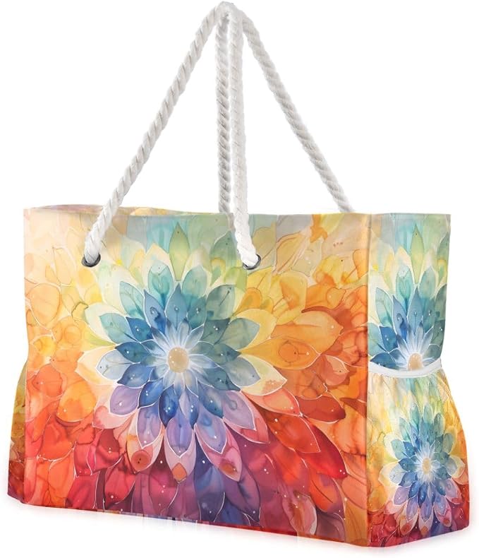 senya Large Beach Bags Totes Swim Canvas Tote Shoulder Bag Water Resistant Bags for Gym Travel Daily by senya