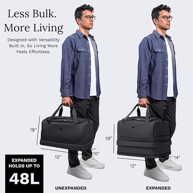 Knack Expandable Travel Duffel Midnight Black - Image 3