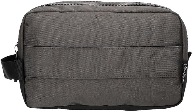 Pepe Jeans Stratford Two Compartments Adjustable Grey 26 x 16 x 12 cm Polyester Grey Talla única Toiletry Bag with Two Compartments Adjustable, Gray, Standard Size, Adjustable Toiletry Bag with Two, - Image 4