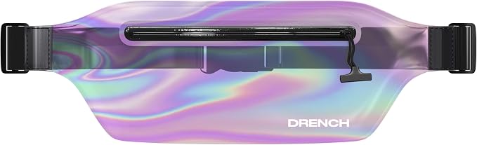 DRENCH Iridescent Waterproof Fanny Pack | Submersible Dry Bag Waist Pouch for Swimming, Snorkeling & Kayaking | Waterproof Phone Case & Underwater Phone Holder for Beach, Pool Parties & Travel by Drench