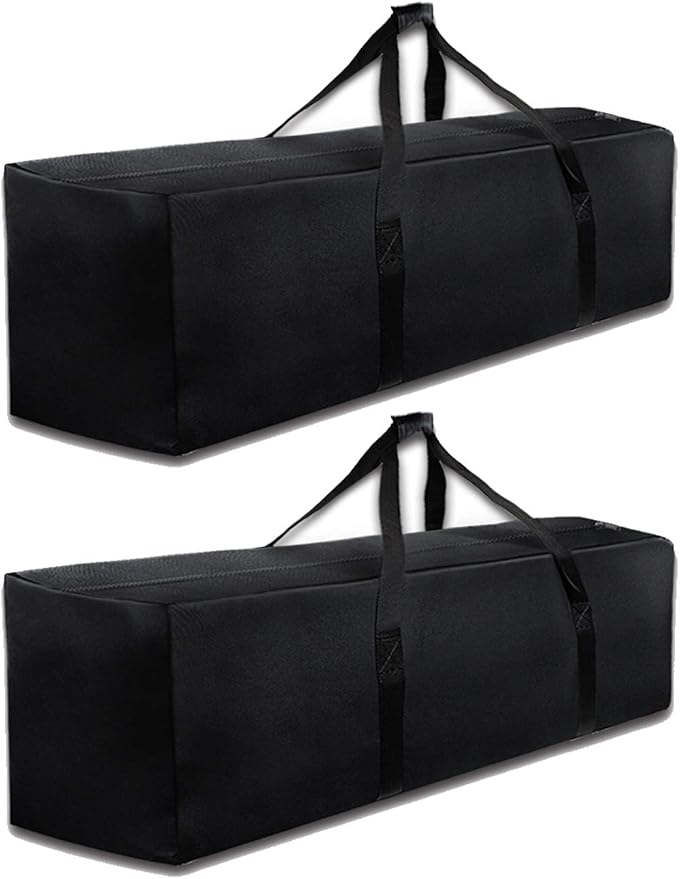 Sports Duffle Bag - Extra Large Travel Duffel Luggage Bag with Upgrade Zipper, Sturdy & Water Resistant, Black (Black 47inch 2Pack) by COOLBEBE