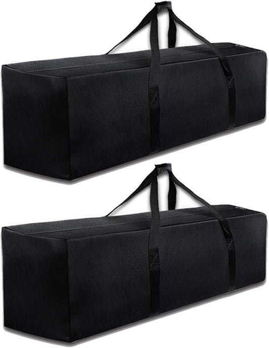 Sports Duffle Bag - Extra Large Travel Duffel Luggage Bag with Upgrade Zipper, Sturdy & Water Resistant, Black (Black 47inch 2Pack) by COOLBEBE