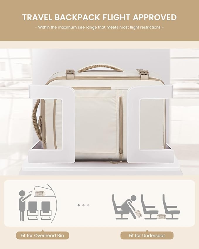 LOVEVOOK Travel Backpack for Women & Men, 40L Large Carry On Backpack Airline Approved, TSA Personal Item Weekender Bag, Water Resistant Laptop Backpacks with 3 Packing Cubes for Travel Essentials - Image 5