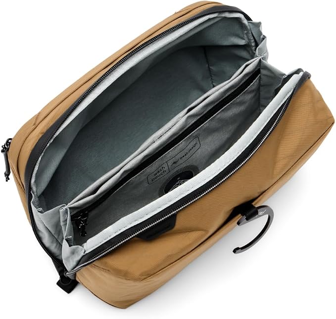 Peak Design Wash Pouch, Coyote, Ocean Edition, Travel Toiletry Bag, Upright or Hanging Dopp Kit with Pockets, Magnetic Toothbrush Pocket, Wide UltraZip Opening, Toiletry Bag for Men and Women - Image 5