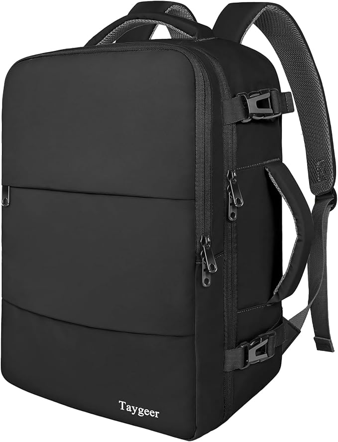 Taygeer Travel Backpack for Men Women, Carry On Backpack with Shoe Pouch | TSA 17.3inch Laptop Mochila Flight Approved, Nurse Bag Casual Daypack for Weekender Business Hiking,Black - Image 9