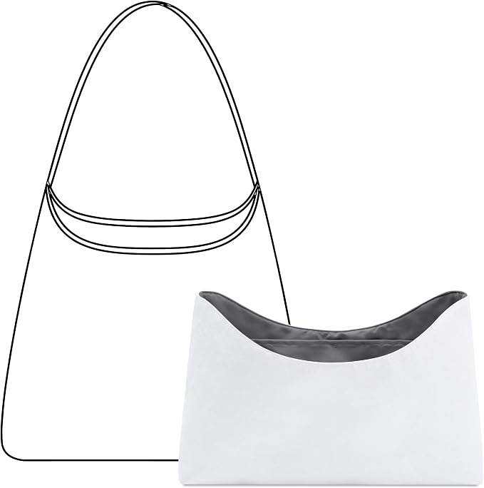 Soft Support Organizer Compatible with Bohème Hobo Bag | Handcrafted DuPont™ Tyvek®,Handbag Organizer Insert, Precision 1:1 Custom Fit,Slate Gray,Ideal for Shopping and Daily Carry by FANJIProject