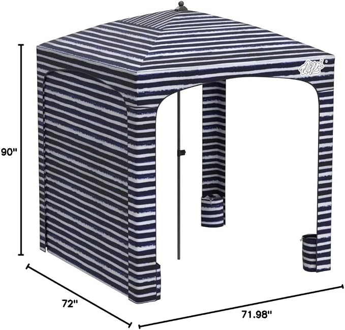 Qipi Beach Cabanas for Sand, Beach Canopy with Sandbags & Side Wall for Family, Easy Set Up Sun Shelter, UPF 50+ UV Protection with Roof Vent - Image 10