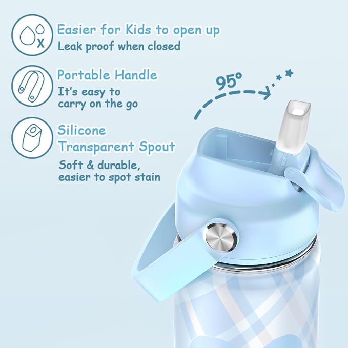 ACESAK Backpack for Girls with Insulated Water Bottle, Bookbag Backpack for Girls Kids, 14oz Kids Water Bottle Stainless Steel, Lunch Bag & Pencial Case, Back To School Gift (Blue) - Image 6